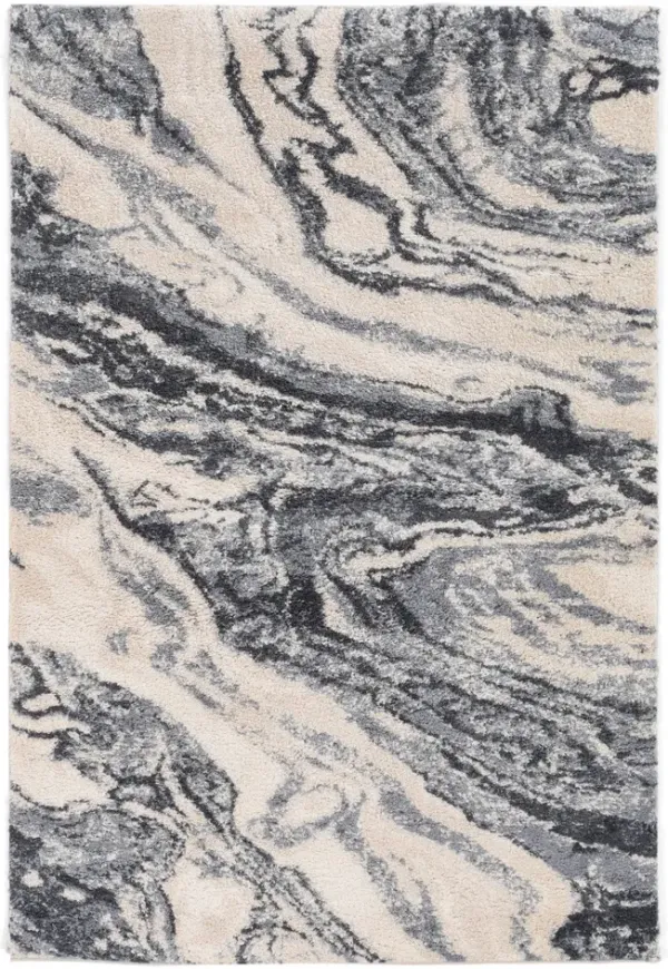 Madison Ivory Grey Area Rug - 3 3  x 4 11   