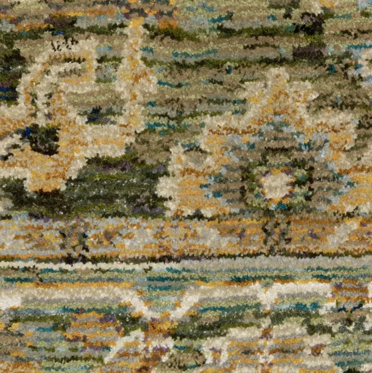 Andorra Green Gold Area Rug - 1 10  X 3 2 