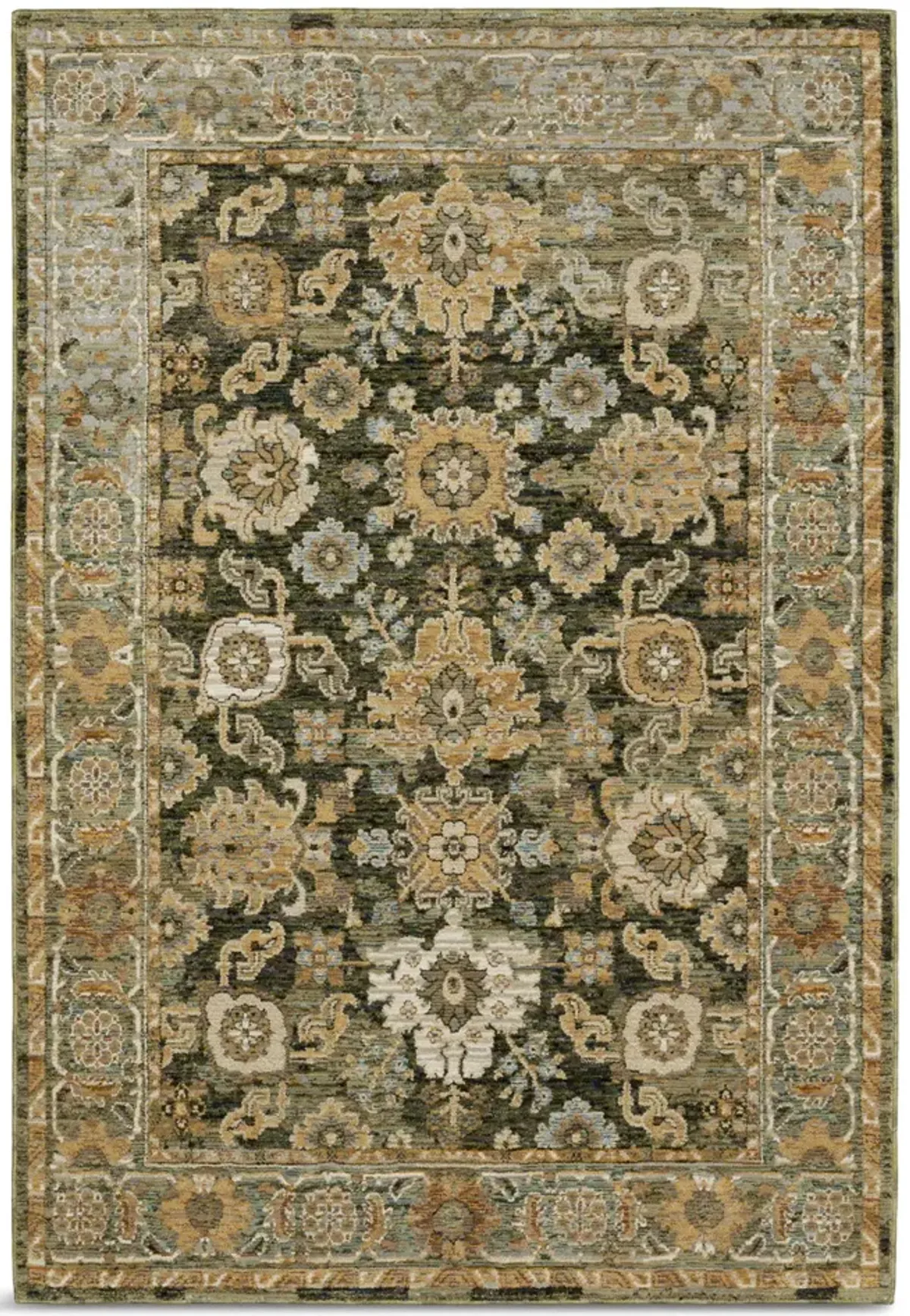 Andorra Green Gold Area Rug - 1 10  X 3 2 