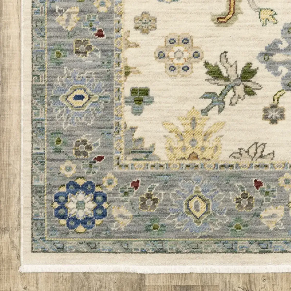 Lucca Blue Ivory - 2 0  x 3 0  Area Rug