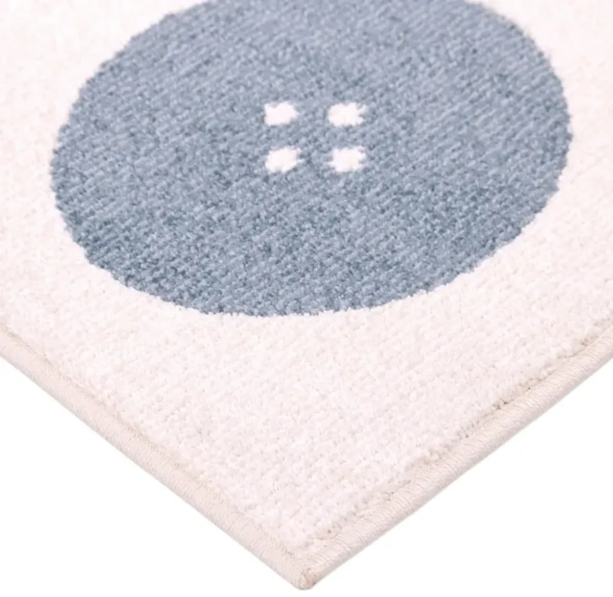 Buttons White Area Rug - 2 7  X 3 11 