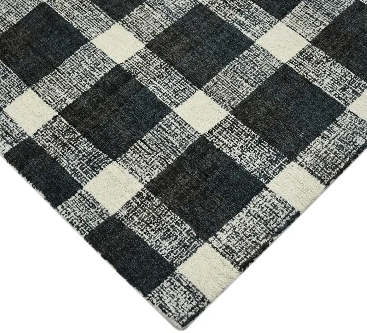 Tartan Charcoal - 2 0  x 3 0  Area Rug