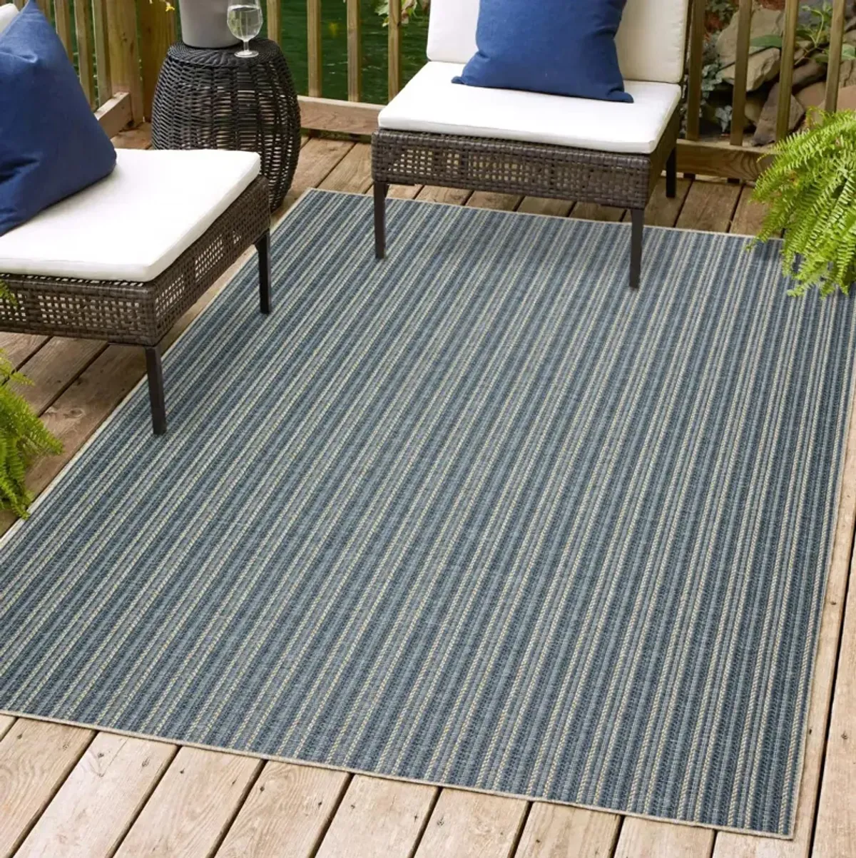 Bali Denim - 1 8  X 2 6  Area Rug