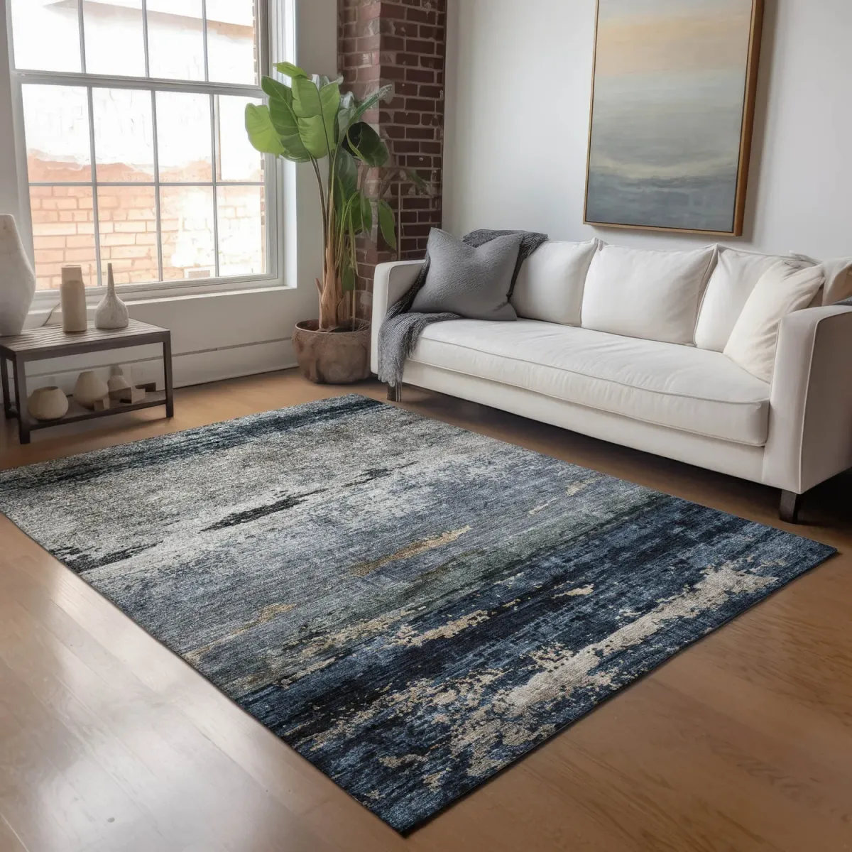 Nouveau Navy Area Rug - 20  X 30 