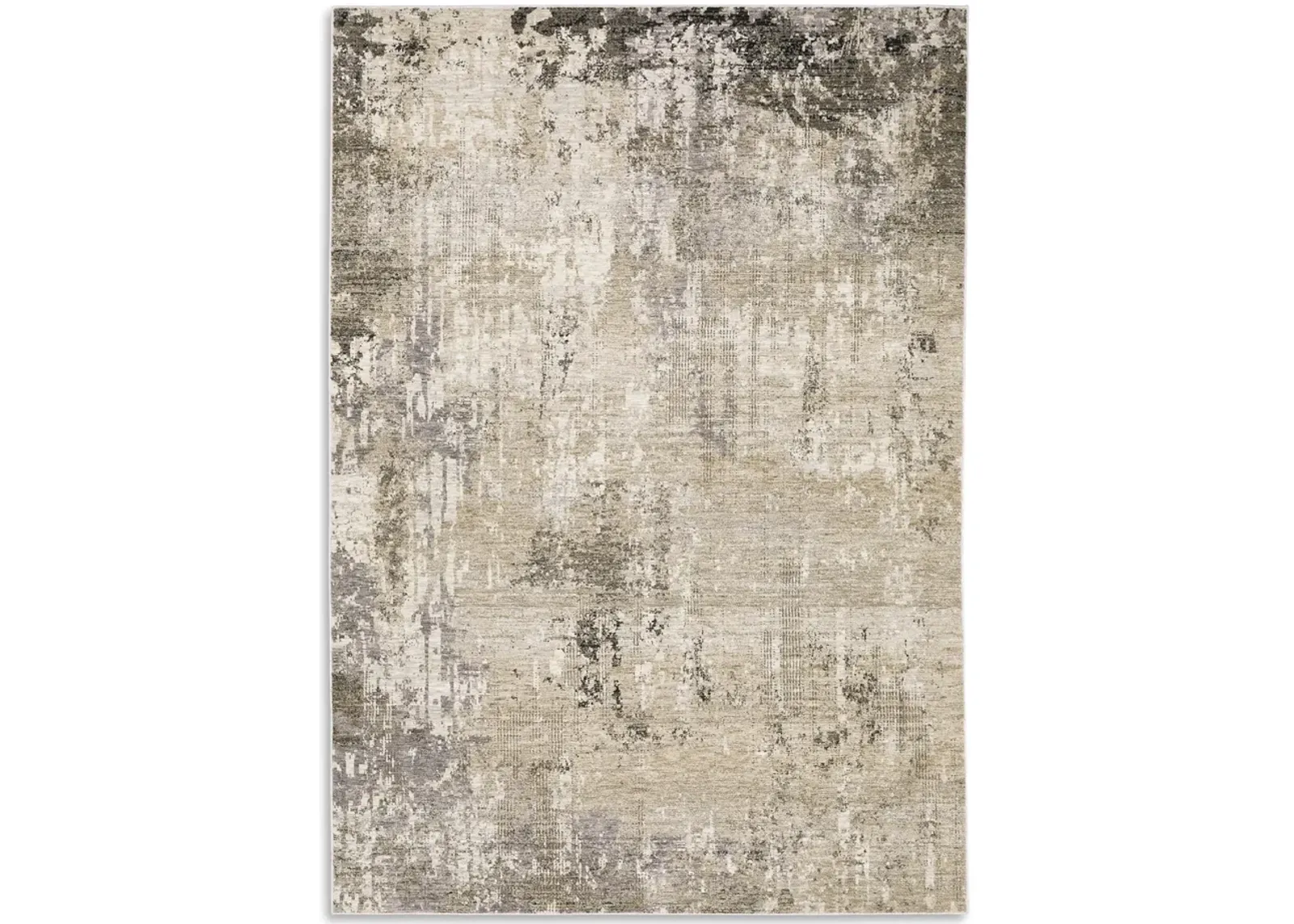 Nebulous Beige Gray Area Rug - 2 3  X 2 7 