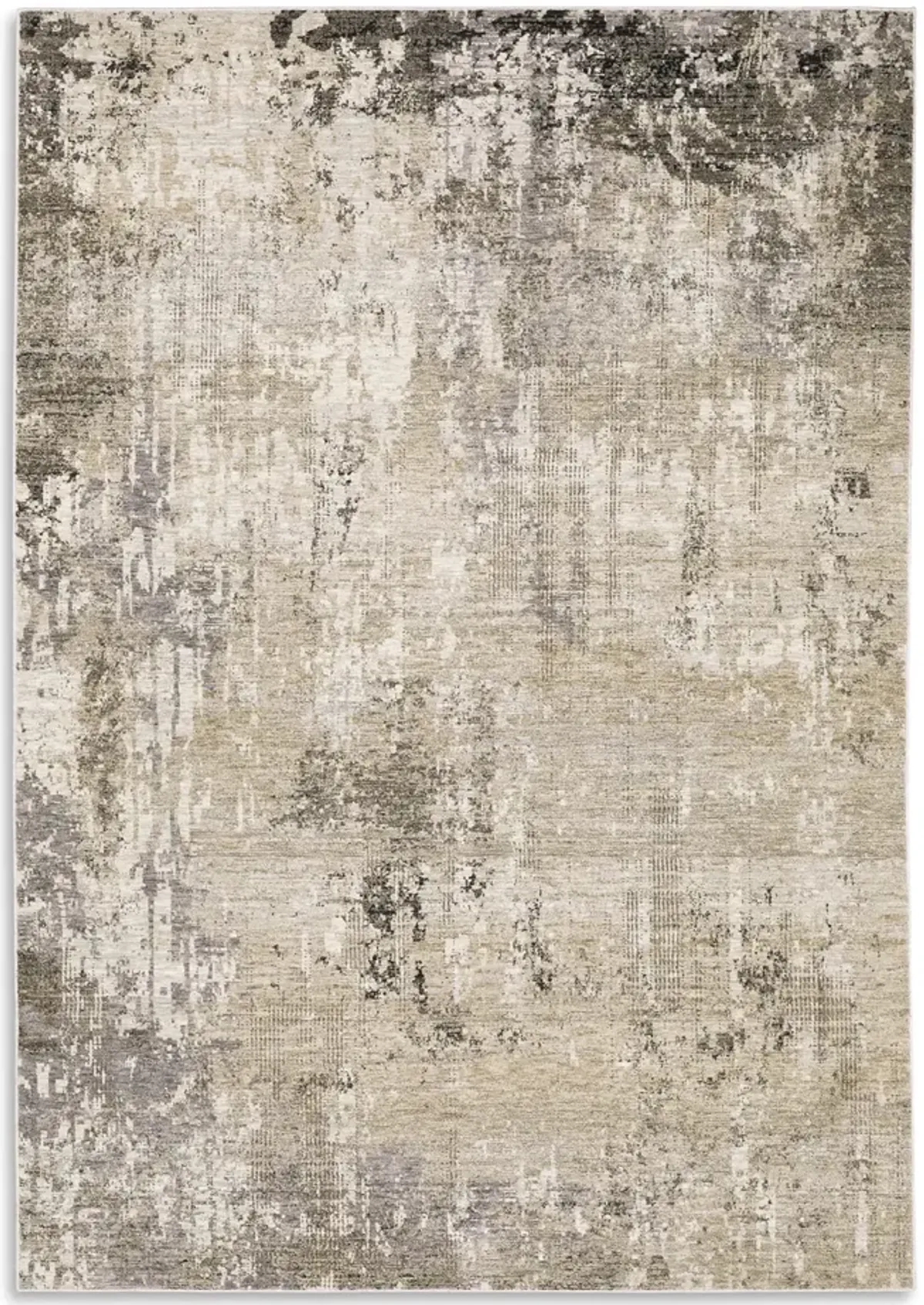 Nebulous Beige Gray Area Rug - 2 3  X 2 7 