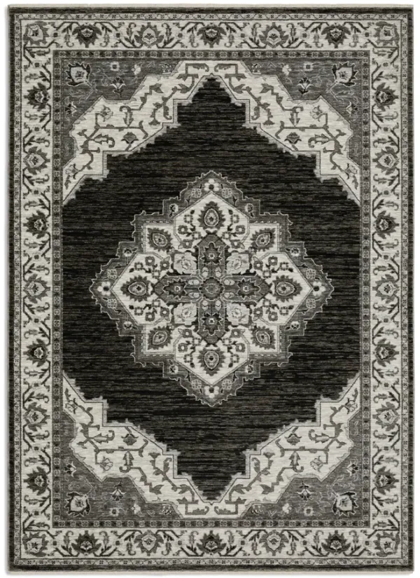 Chamberlain Charcoal Ivory Area Rug - 3 3  X 5 0 
