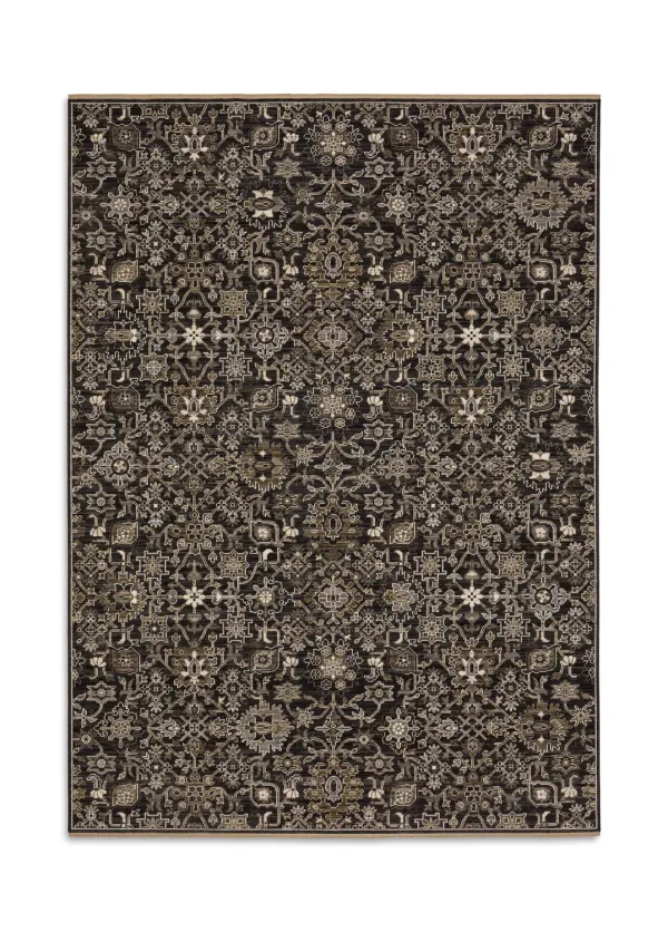 Acacia Persian Charcoal Area Rug - 3 3  X 5 0 