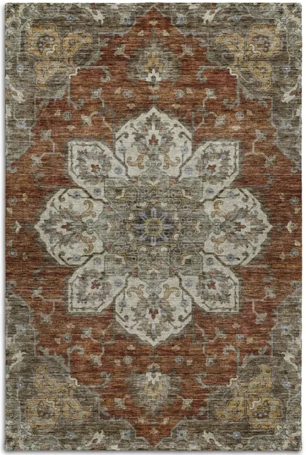 Silk Road Paprika Washable Area Rug - 3 0  X 5 0 