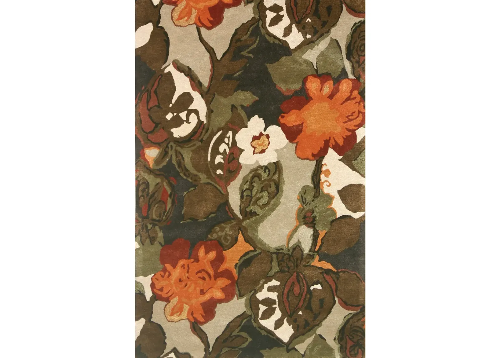 Petal Pusher Mahogany Area Rug - 3 6  x 5 6  