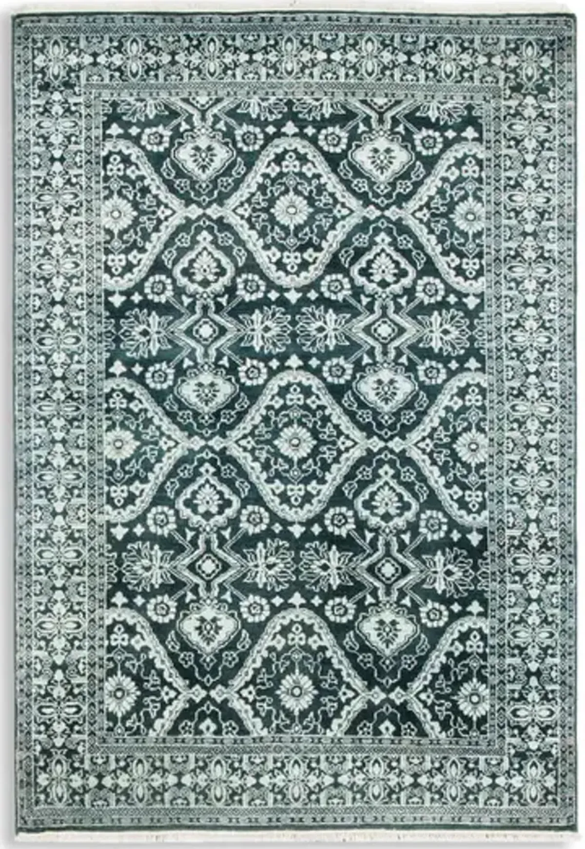 Hand Knotted 4 1  x 5 11  