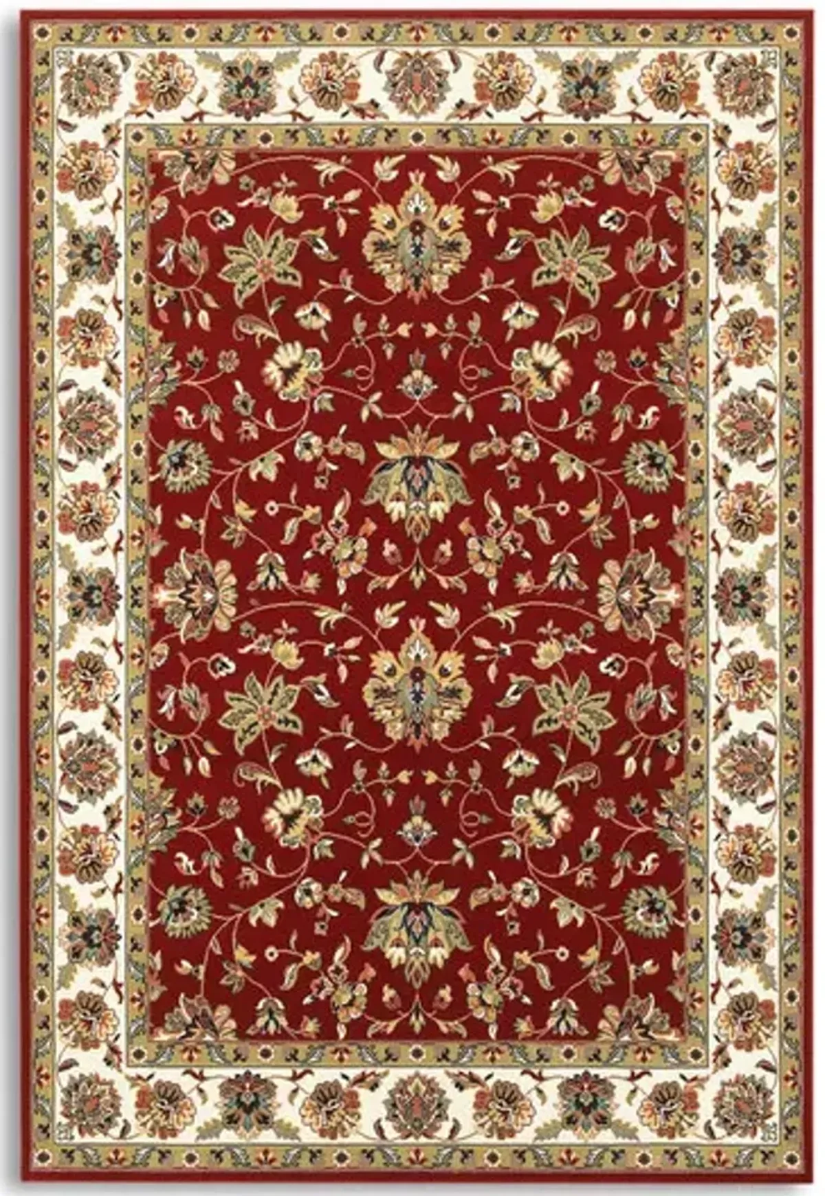 Kashan Alabaster Red Area Rug - 3 10  X 5 5 
