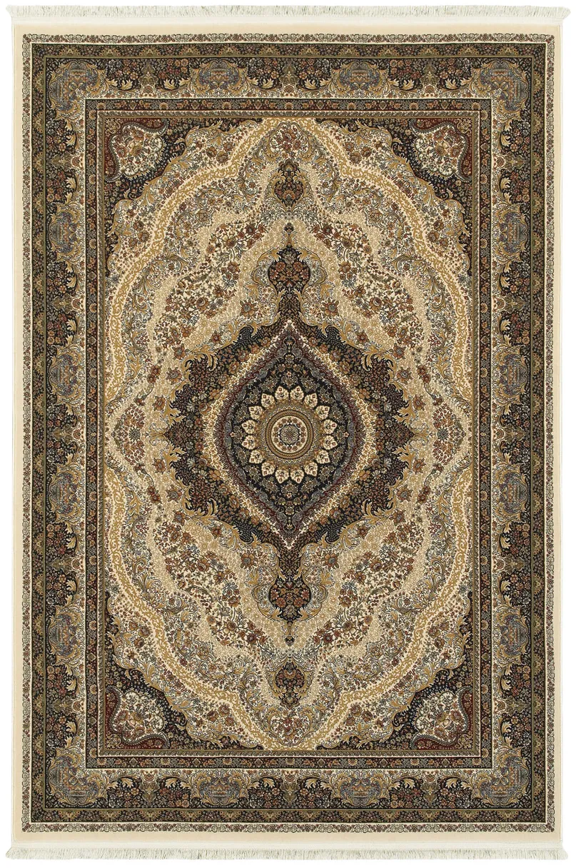 Masterpiece Medallion Ivory Area Rug - 3 10  X 5 5 