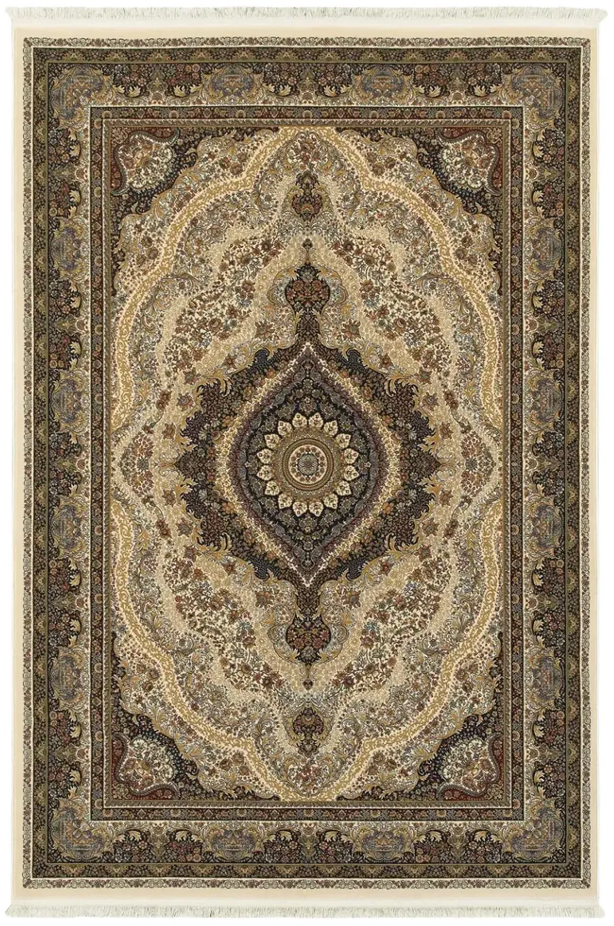 Masterpiece Medallion Ivory Area Rug - 3 10  X 5 5 