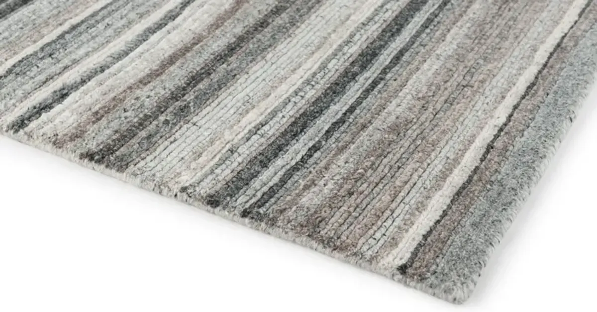 Cascade Grey Stripe 3 6  X 5 6  Area Rug