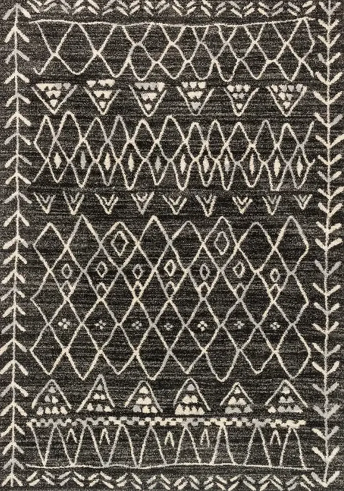 Emory Black Ivory 3 10  x 5 7  Area Rug