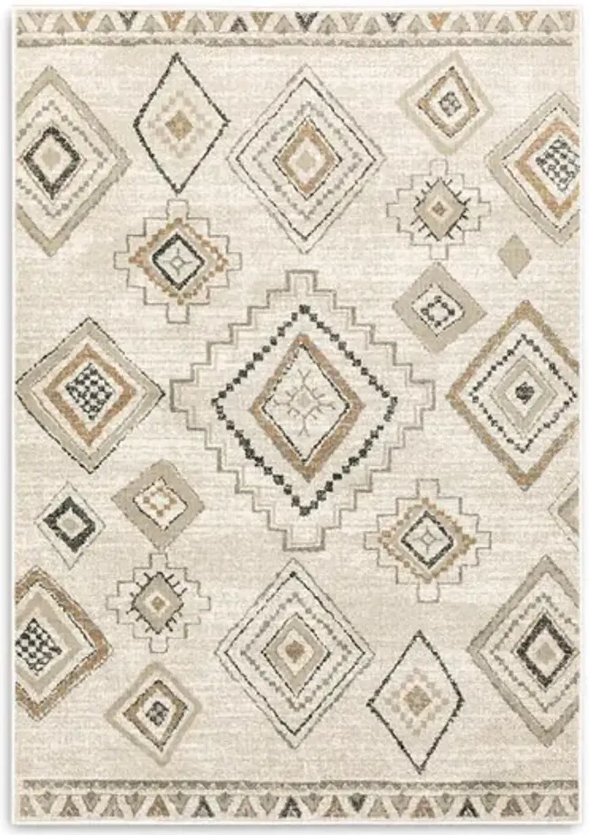 Georgia Diamond Tan Area Rug - 3 10  X 5 5 