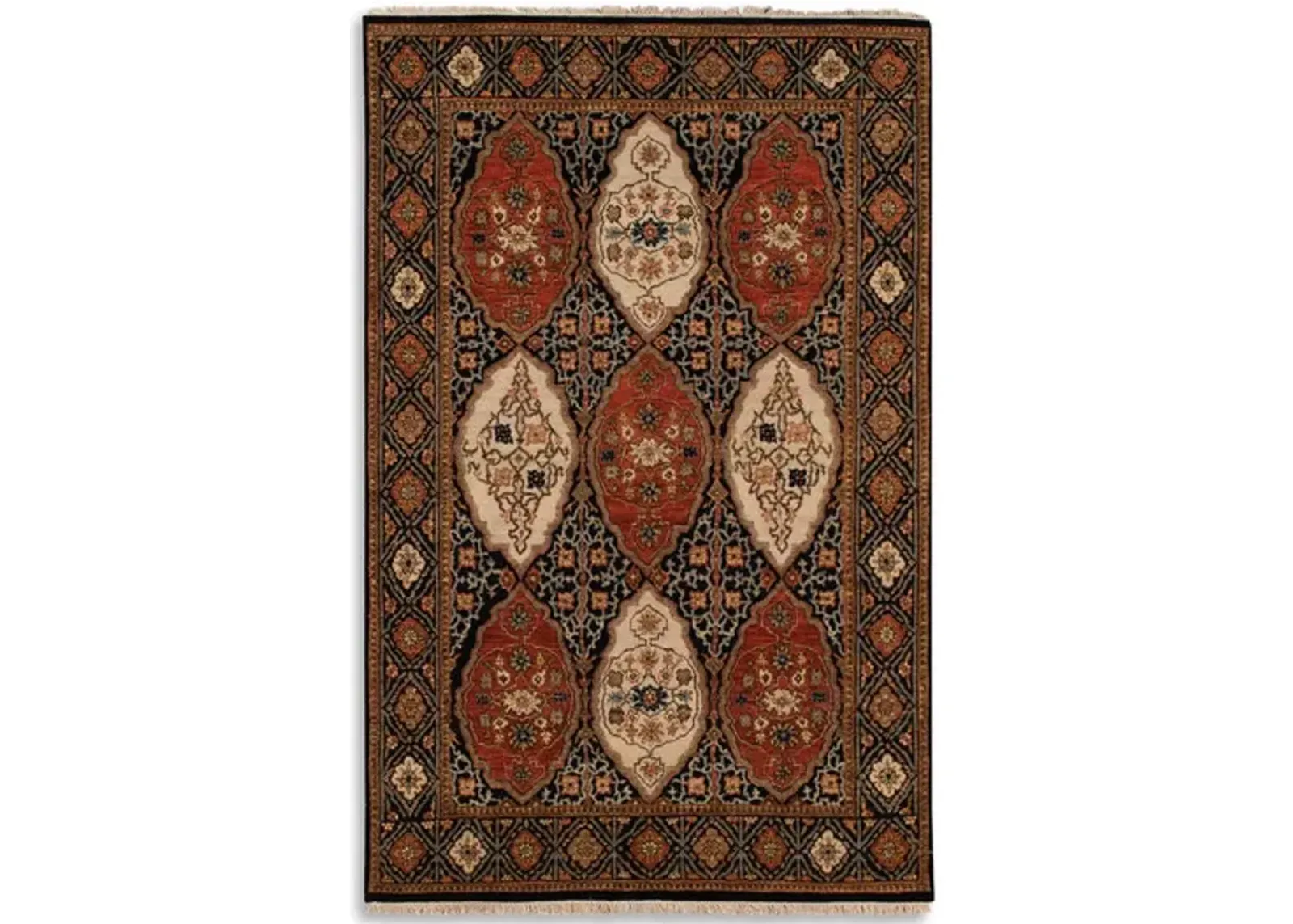 Hand Knotted Area Rug - 4 1  X 6 4 