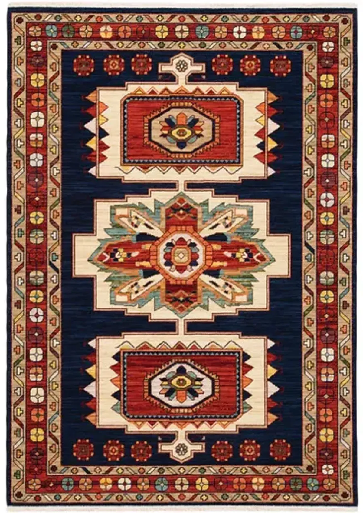 Lilihan Indigo Area Rug - 3 3  X 5 0 