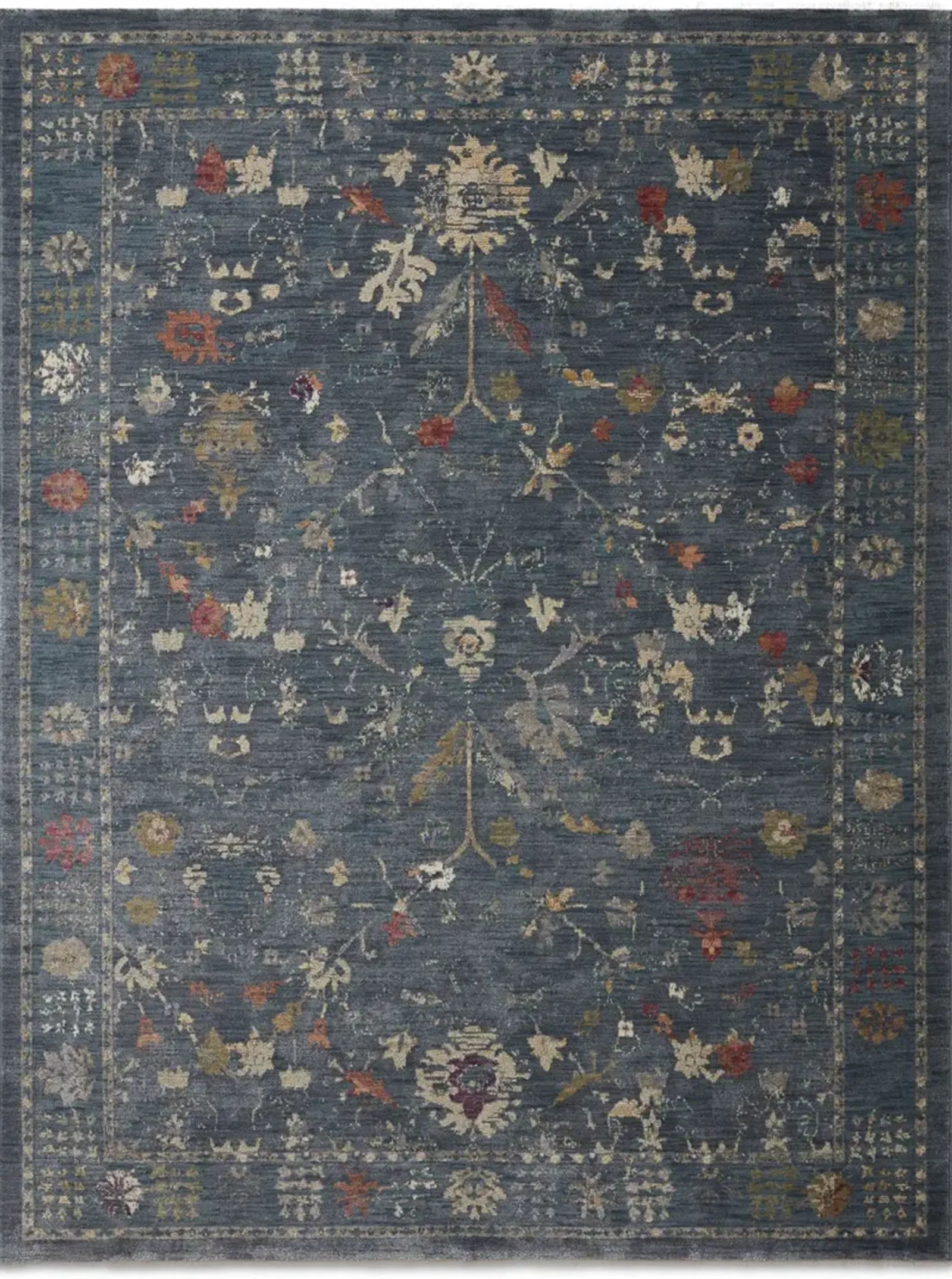 Giada Denim Multi 3 7 x5 7  Area Rug 