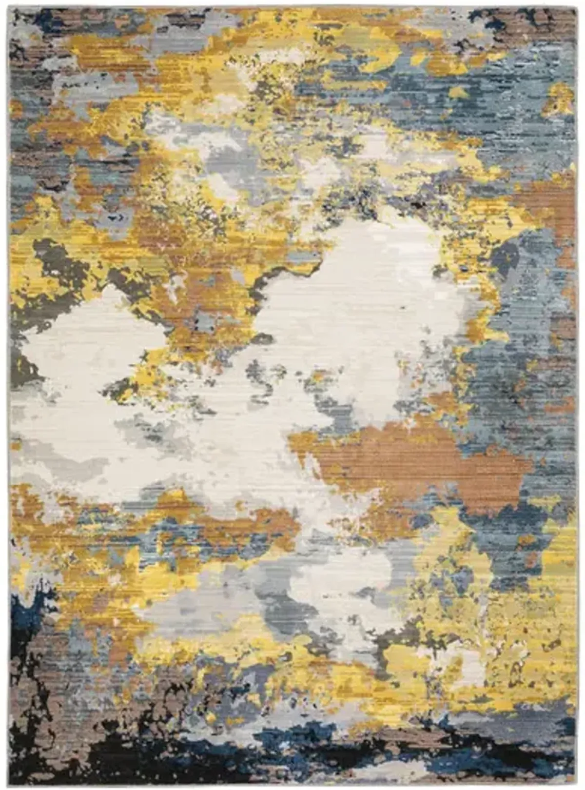 Caravan Gold Abstract Area Rug - 3 3  X 5 0 