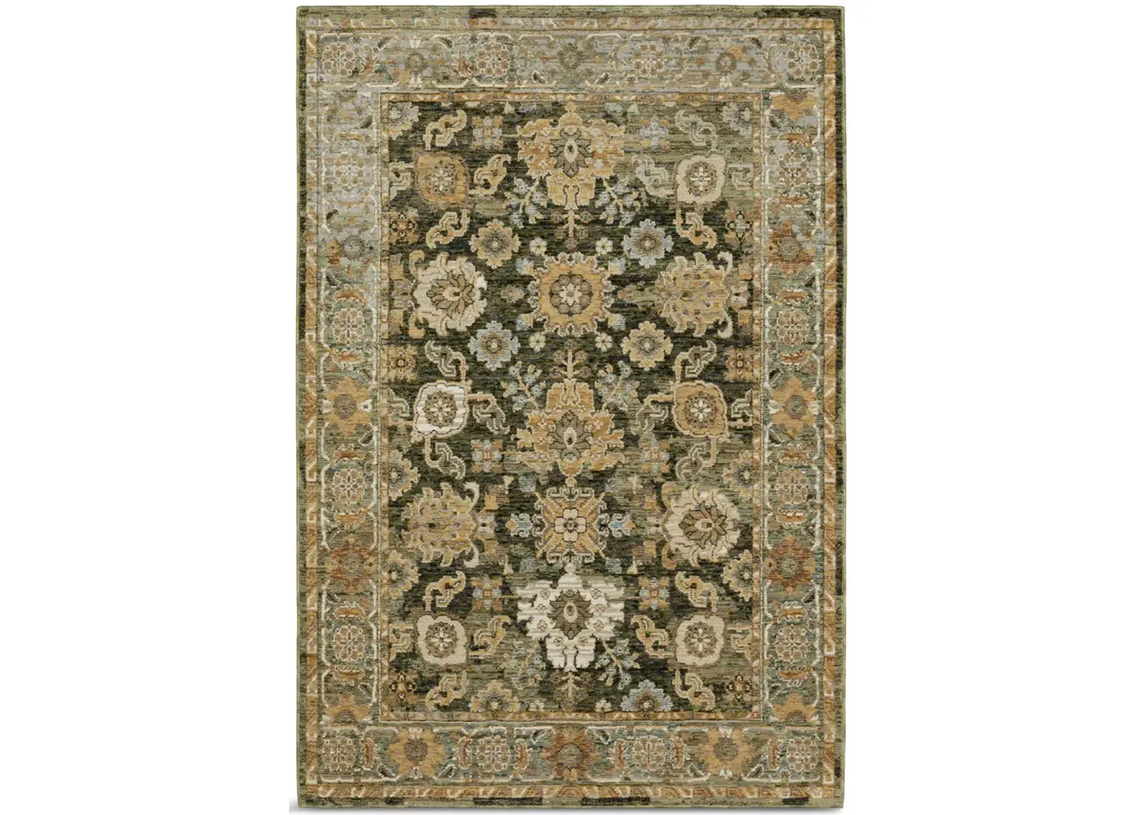 Andorra Green Gold Area Rug - 3 3  X 5 2 