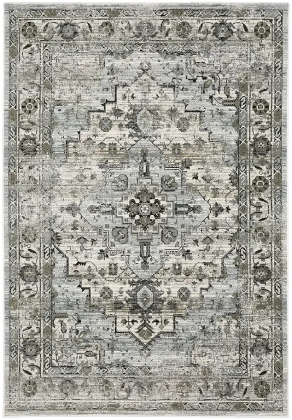 Gemini Grey Blue 3 10  X 5 5  Area Rug