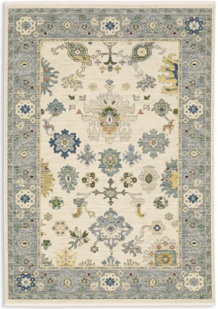 Lucca Blue Ivory - 3 3  x 5 0  Area Rug
