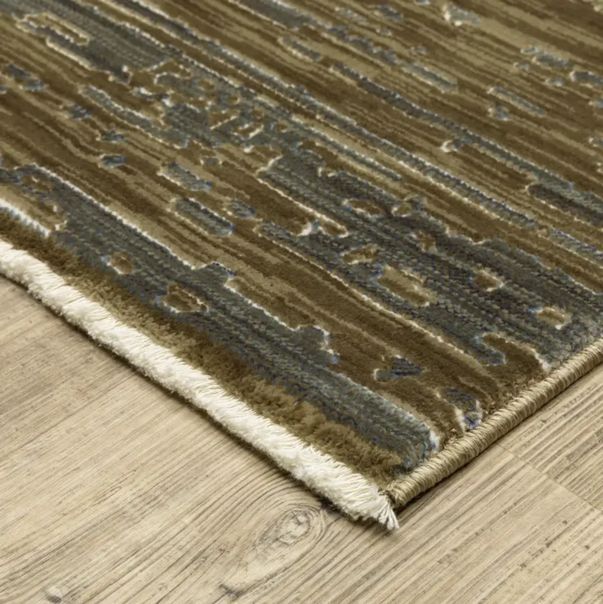 Reed Beige Green Area Rug - 3 3  X 5 0 