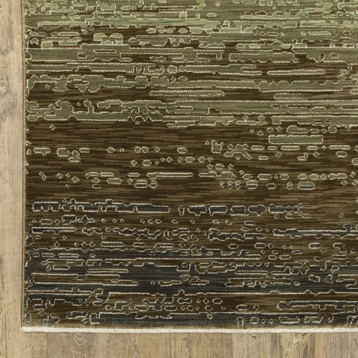 Reed Beige Green Area Rug - 3 3  X 5 0 