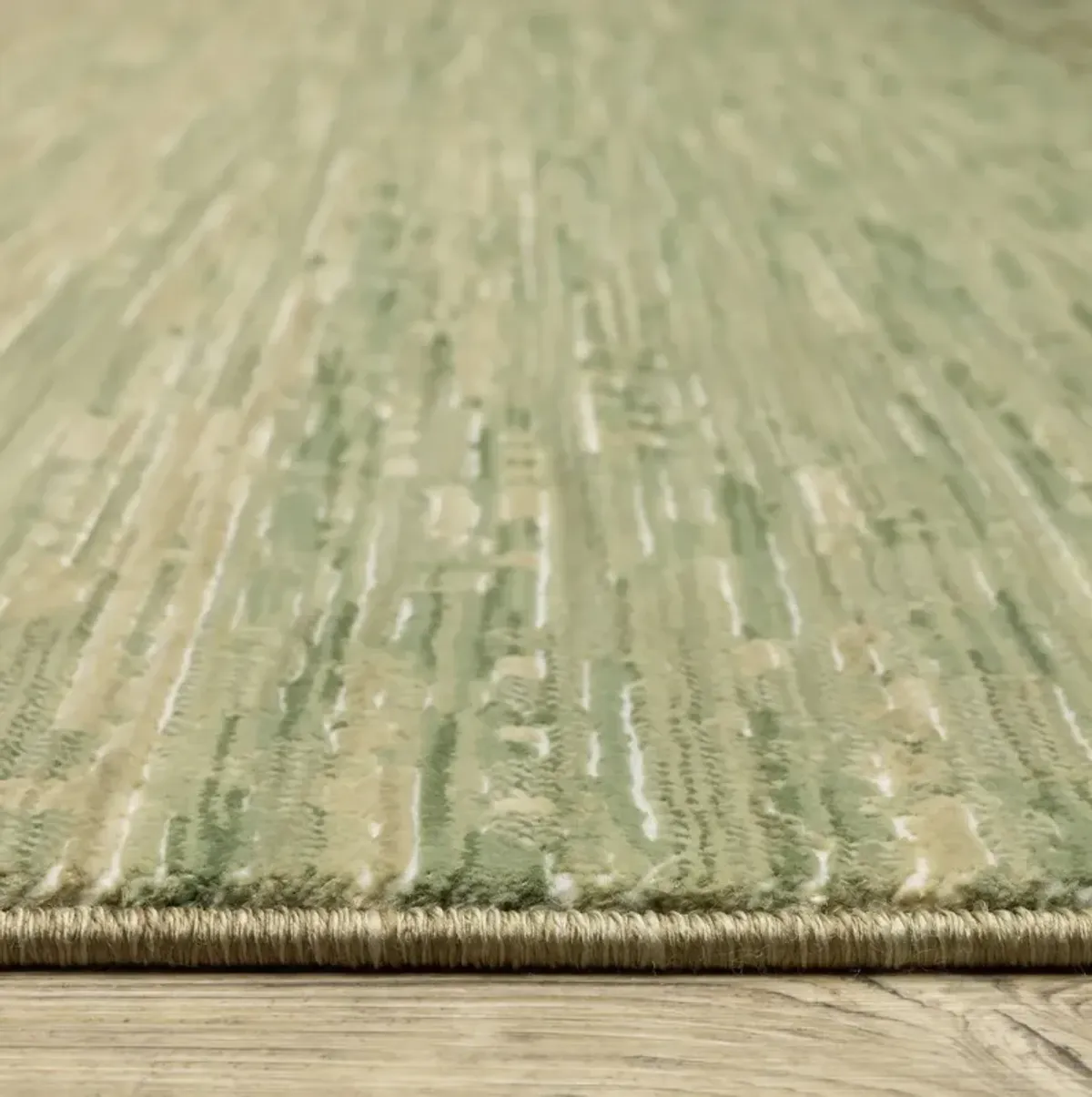 Reed Beige Green Area Rug - 3 3  X 5 0 