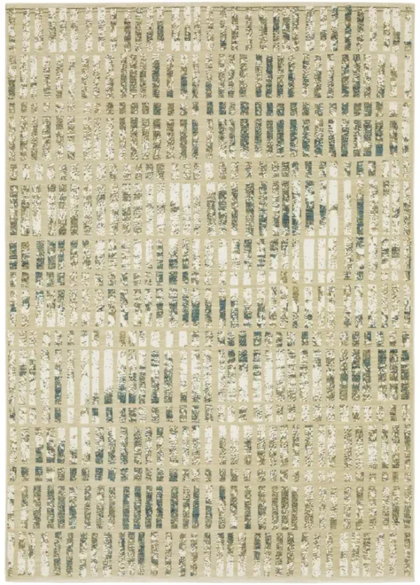 Reed Ivory Blue 3 3  X 5 0  Area Rug