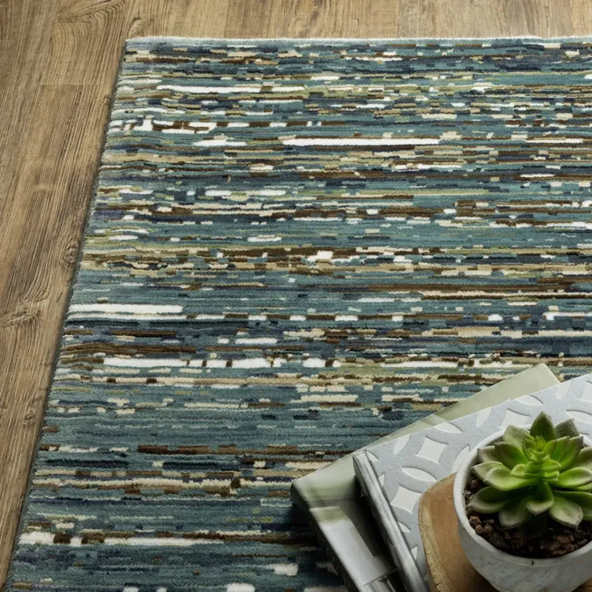 Reed Blue Multi 3 3  x 5 0  Area Rug