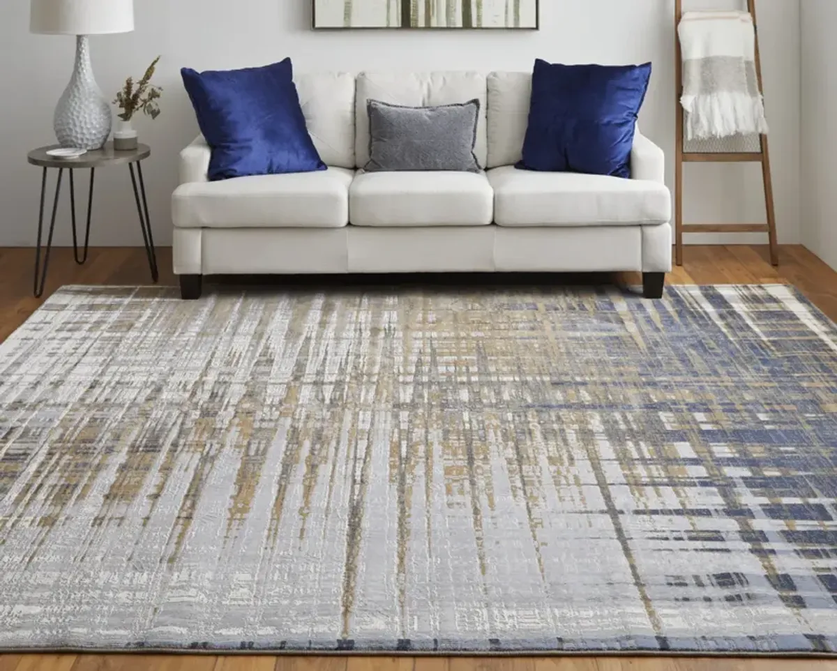 Clio Navy Gray 3 10  x 6 0  Area Rug