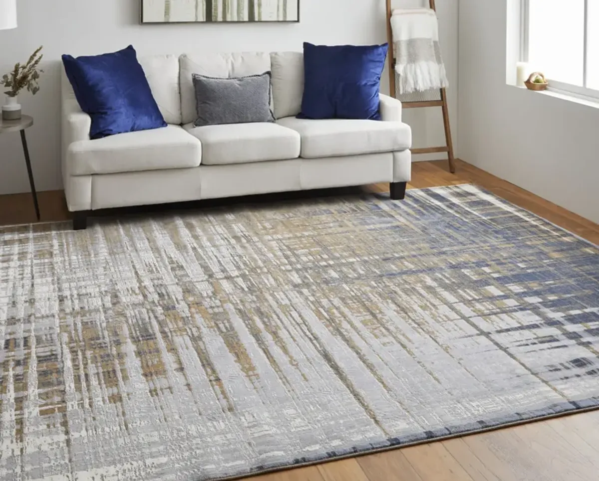 Clio Navy Gray 3 10  x 6 0  Area Rug