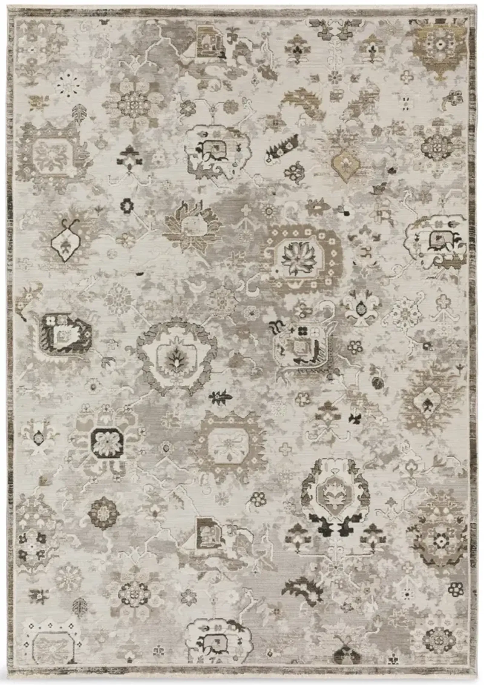 Antalya Silver 3 3 X 5 3  Area Rug