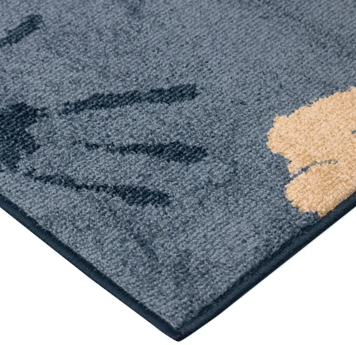 Handprints Blue - 3 11  x 5 7  Area Rug