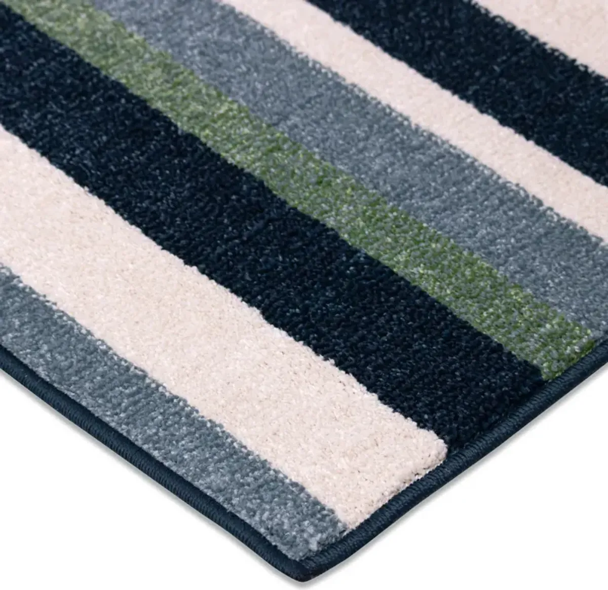 Canopy Stripe Blue - 3 11  x 5 7  Area Rug