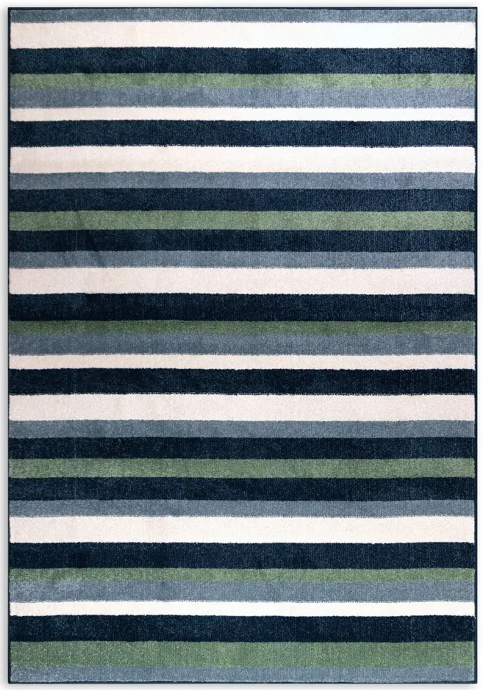 Canopy Stripe Blue - 3 11  x 5 7  Area Rug