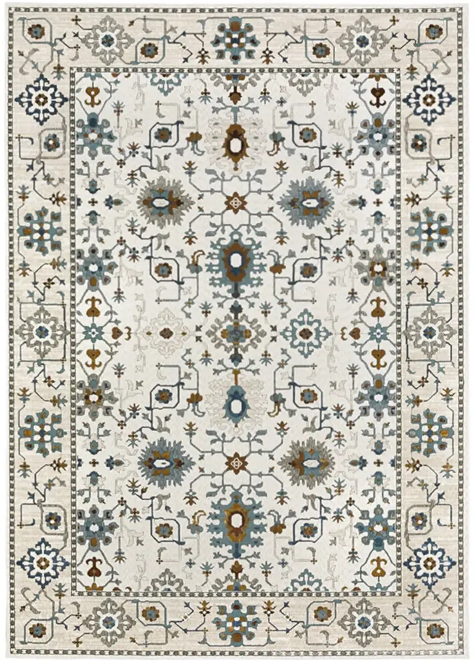 Ellington Ivory Blue 3 10  x 5 5  Area Rug