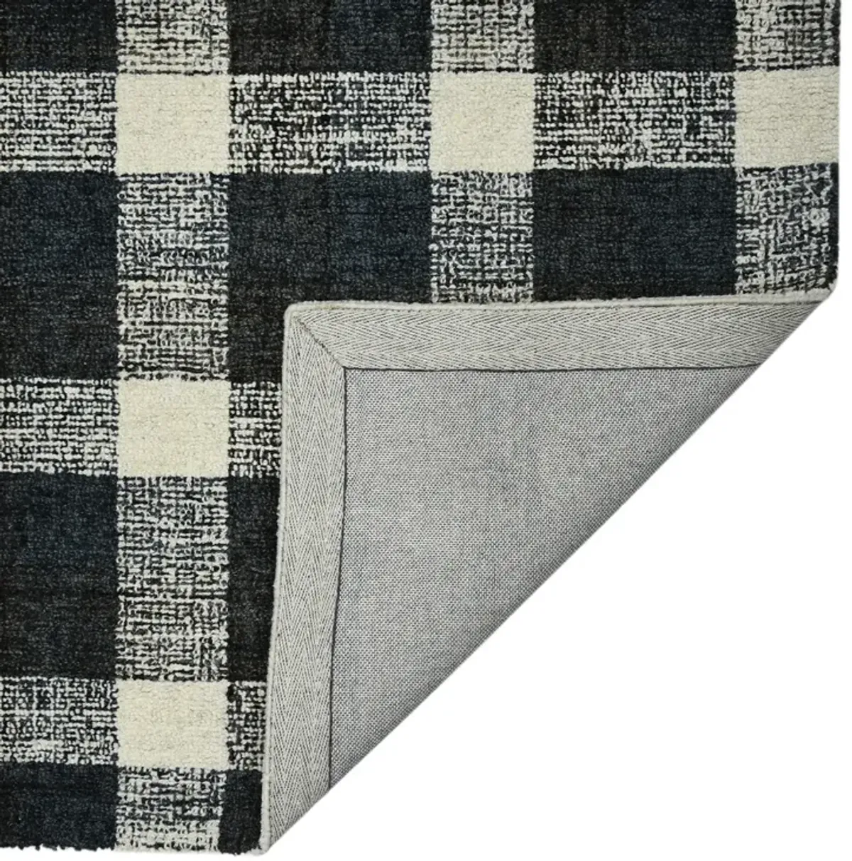 Tartan Charcoal - 3 6  x 5 6  Area Rug