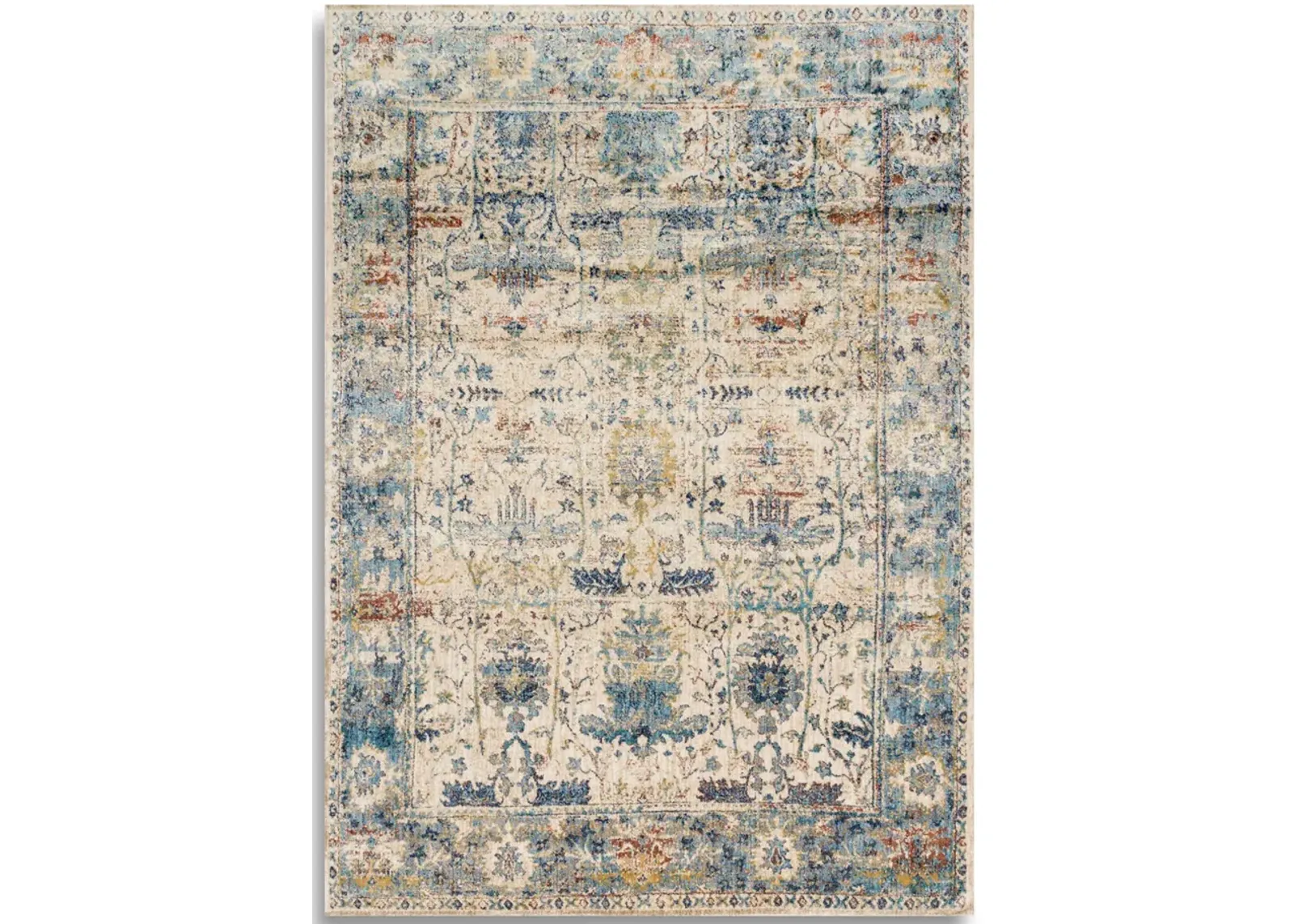 Anastasia Sand Light Blue Area Rug - 5 3  X 7 8 