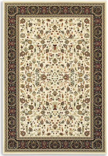 Kashan Alabaster Black Area Rug - 5 3  X 7 6 