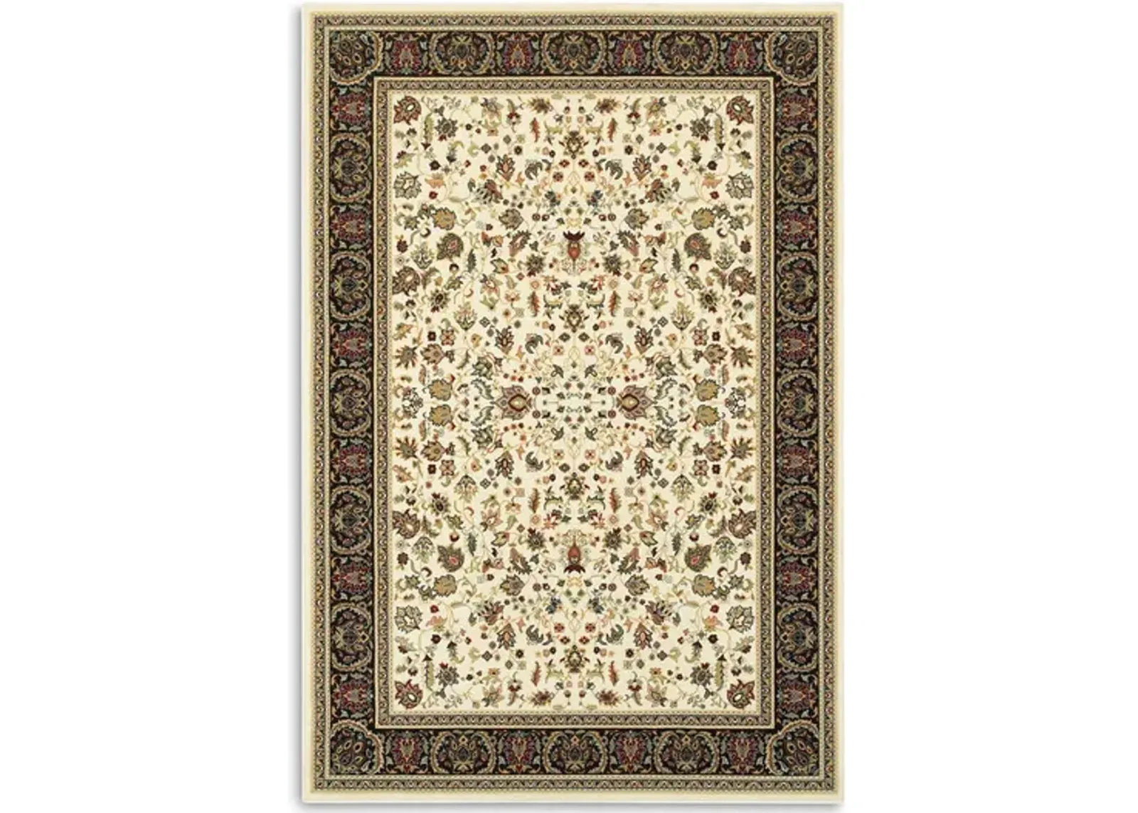 Kashan Alabaster Black Area Rug - 5 3  X 7 6 