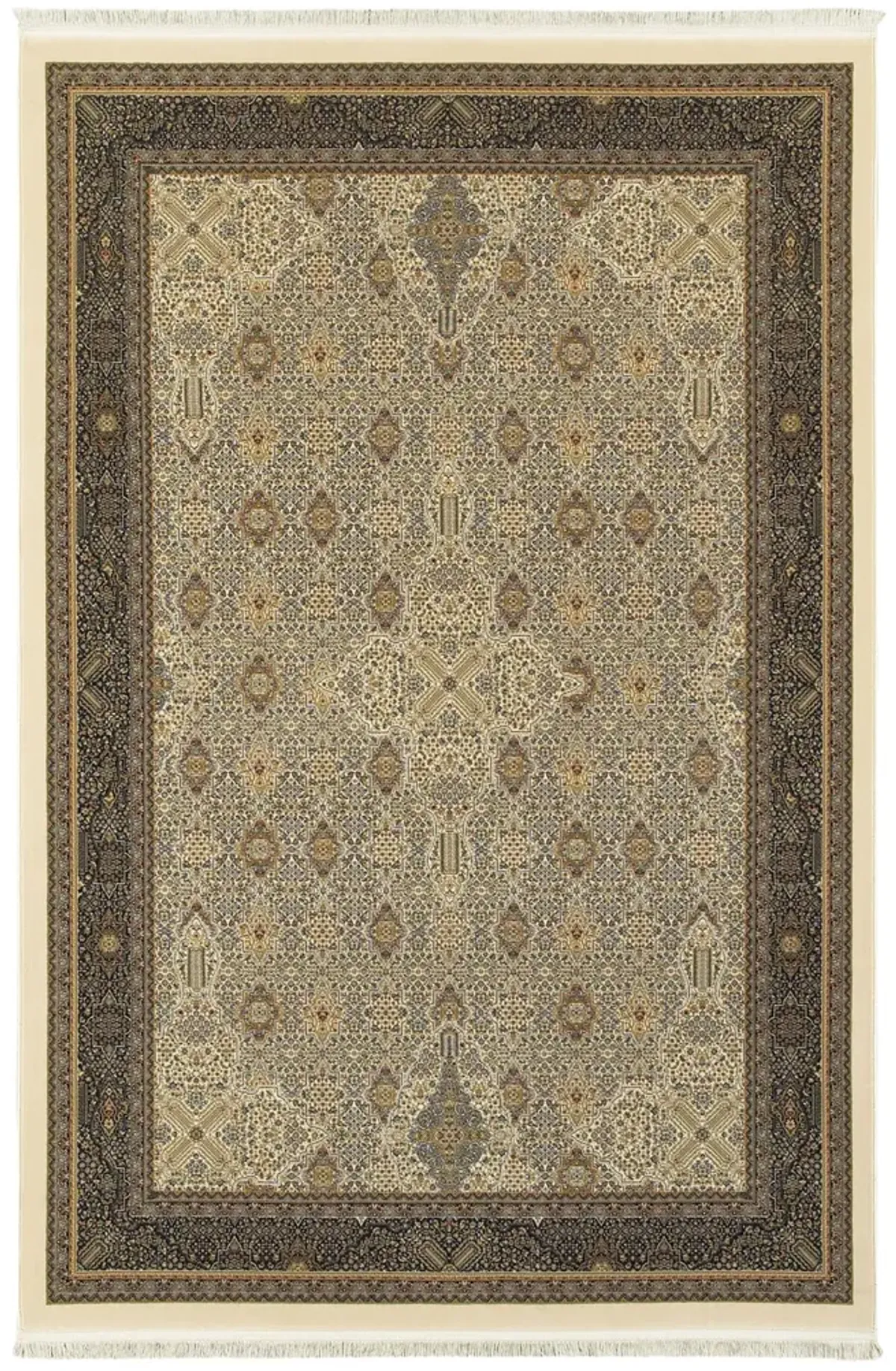 Masterpiece Ivory Black Area Rug - 5 3  X 7 6 