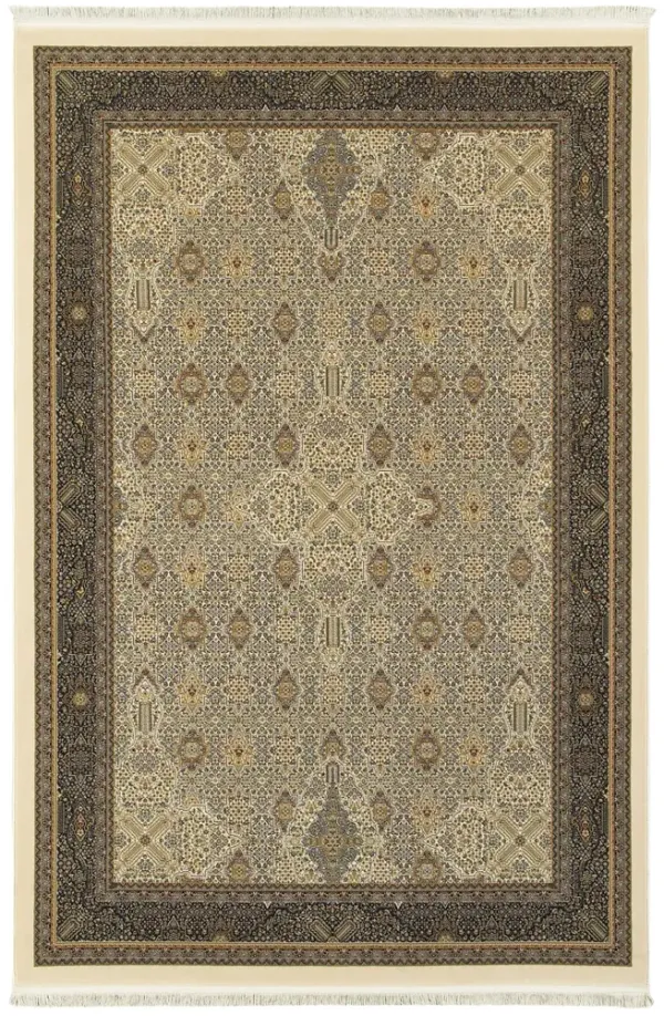 Masterpiece Ivory Black Area Rug - 5 3  X 7 6 