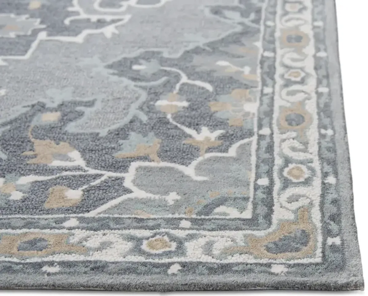 Resonant Grey Area Rug - 5 0  X 8 0 