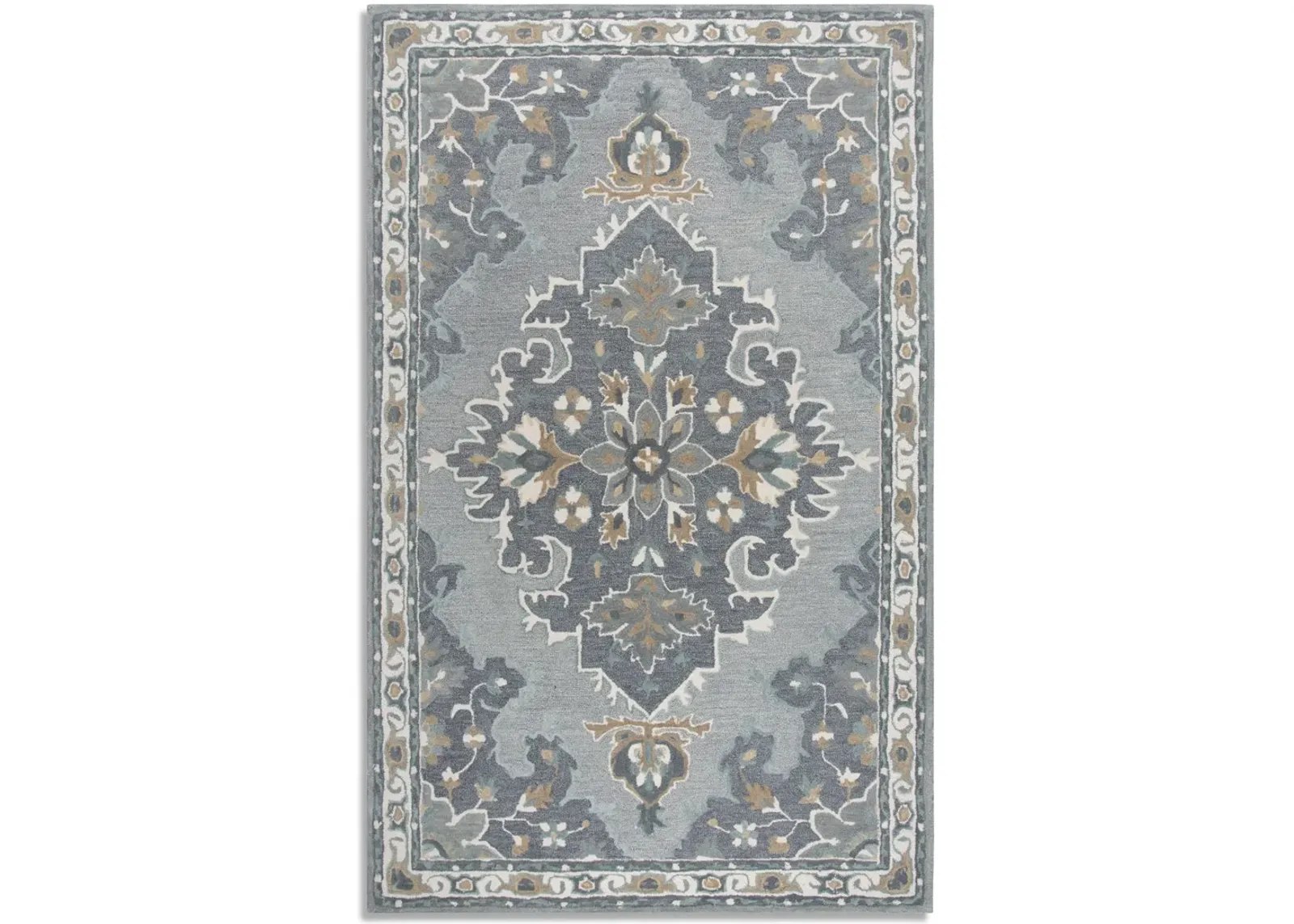 Resonant Grey Area Rug - 5 0  X 8 0 