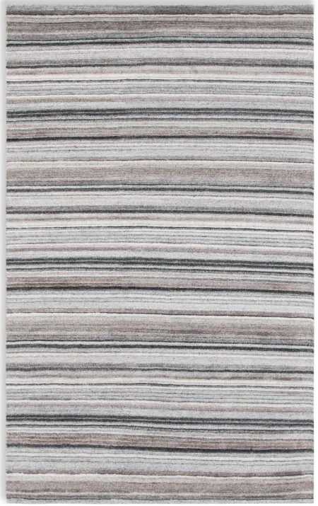 Cascade Grey Stripe 5 0  x 8 0  Area Rug