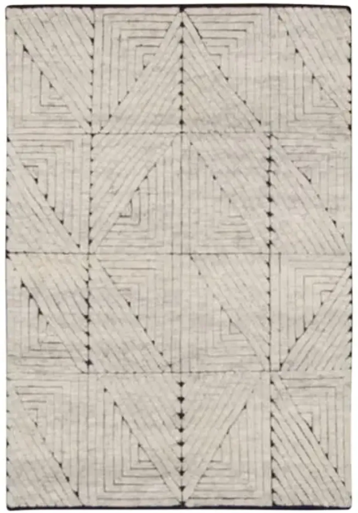 Hand Knotted Area Rug - 5 3  X 7 10 
